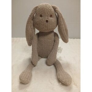 Manhattan Toy Clover Lite Brown Knit Fabric Bunny Stuffed Animal 12"
